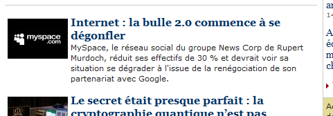 Breaking Views article in section page on LeMonde.fr